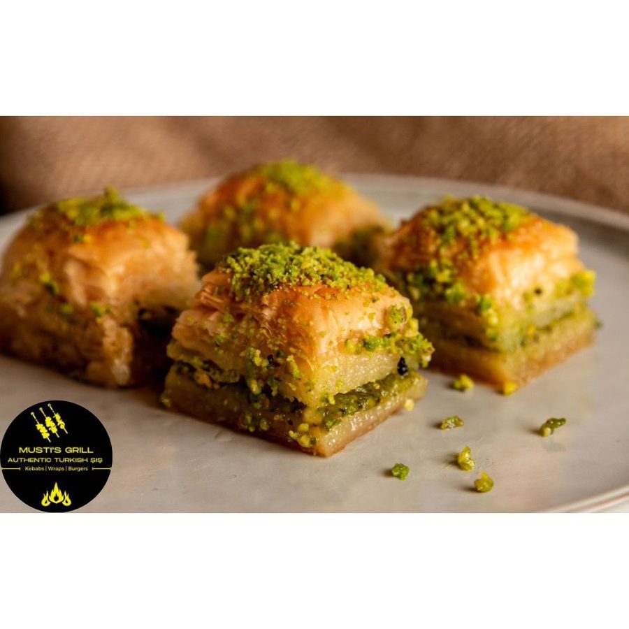 Pistachio baklava at Musti's Grill & Bistro